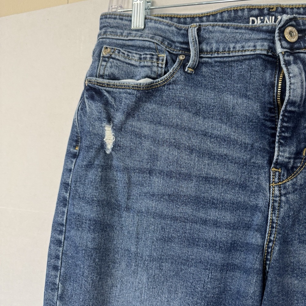Levi Denizen Highrise Slim Ankle Distressed 14 Waist 32 Length 24 11"rise - Picture 3 of 7